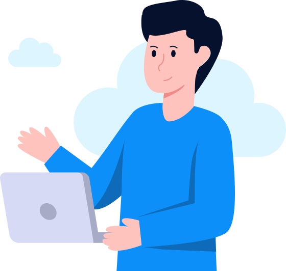 Avada Hosting – User With Laptop